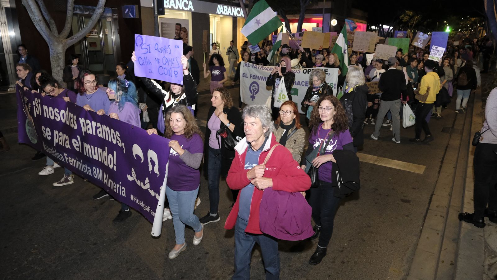 Imágenes de las manifestaciones por el Día de la Mujer en Almería