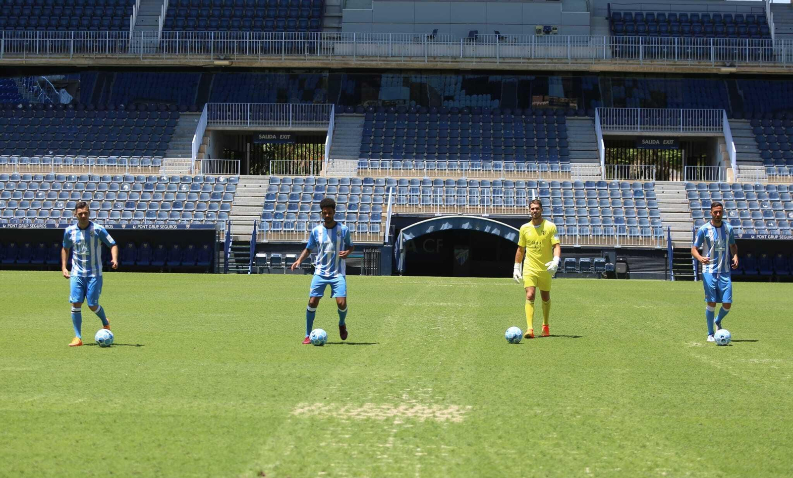 Las fotos de la presentación de Gallar, Burgos, Yáñez y Ramalho