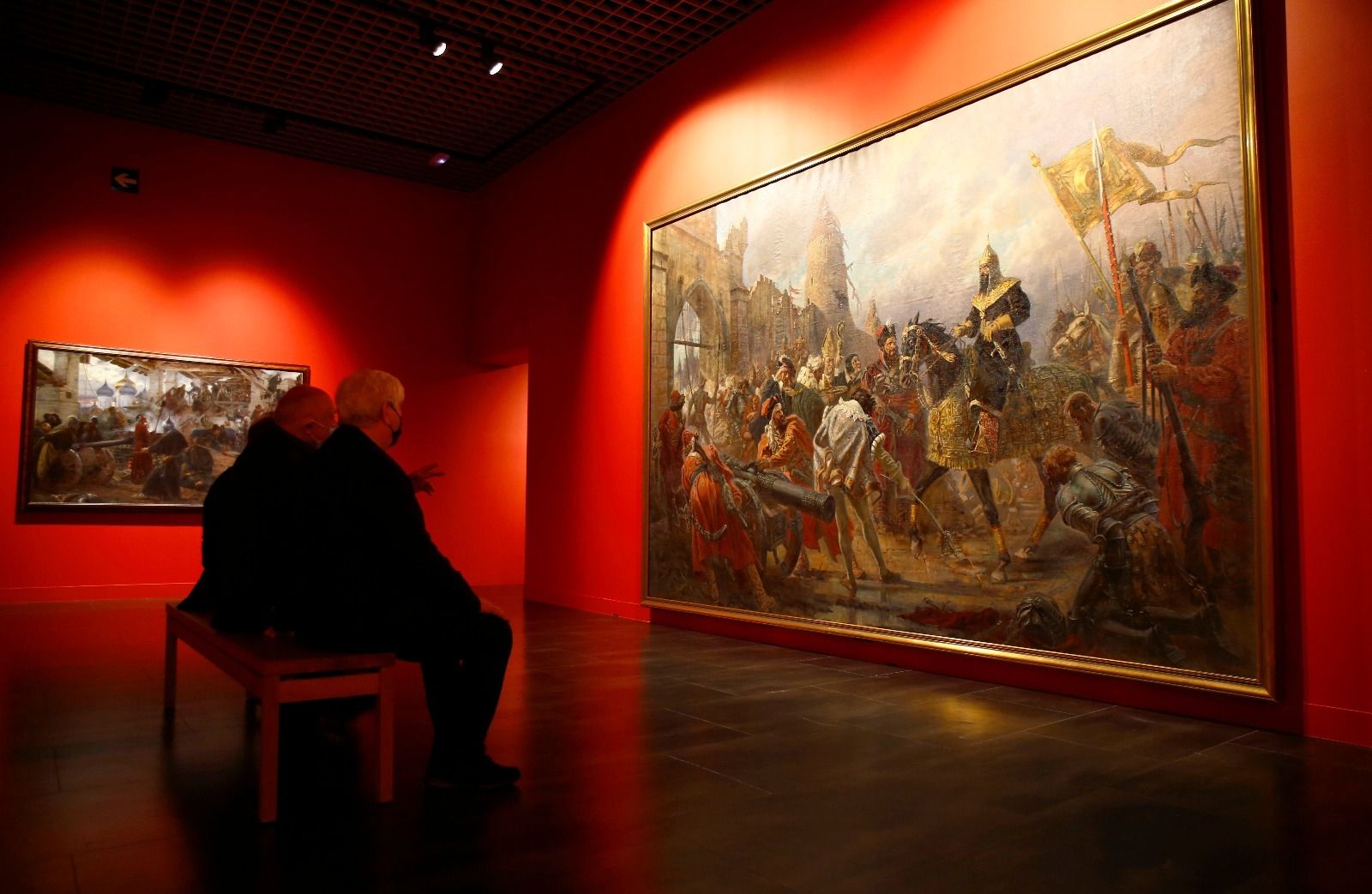 Uno de los lienzos monumentales que pueden verse en la nueva colección anual del Museo Ruso de Málaga.