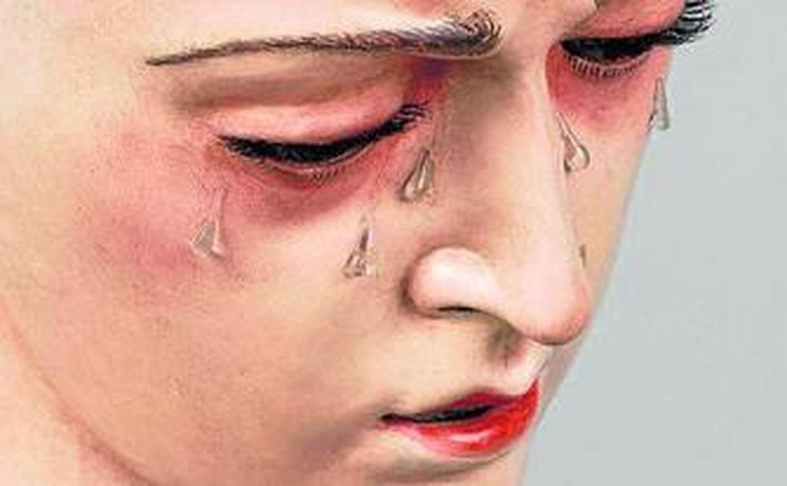 Un detalle del rostro de la Virgen de los Dolores.
