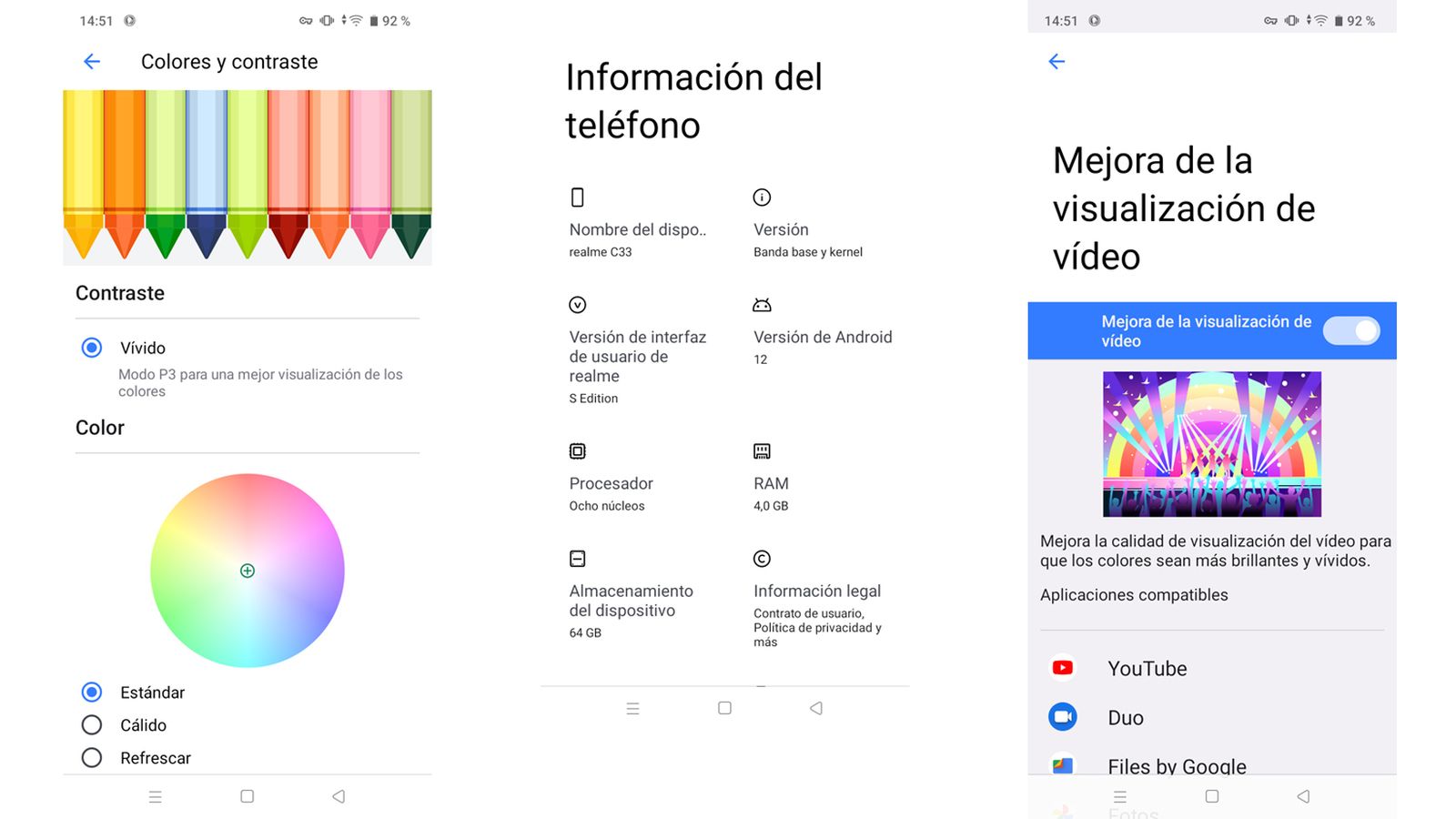 Configuración del smartphone Realme C33