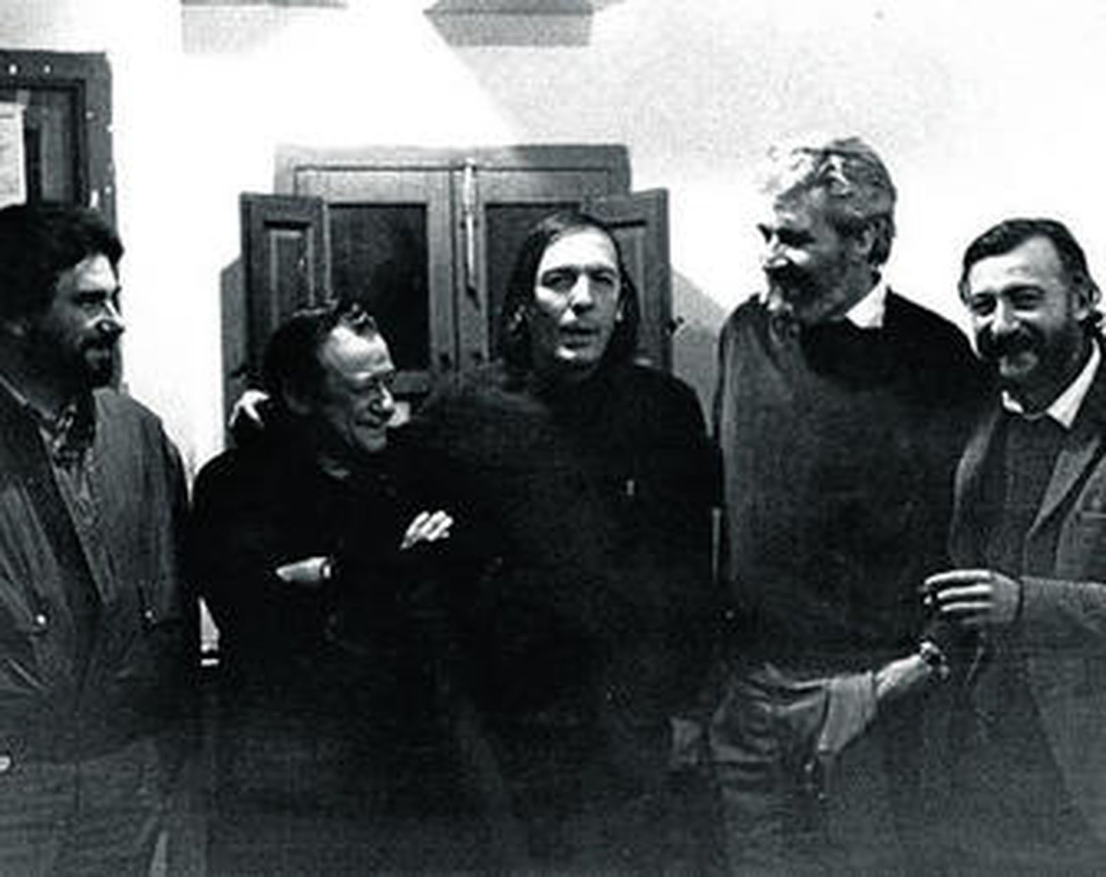 Mario Benedetti durante una de sus visitas a La Tertulia.