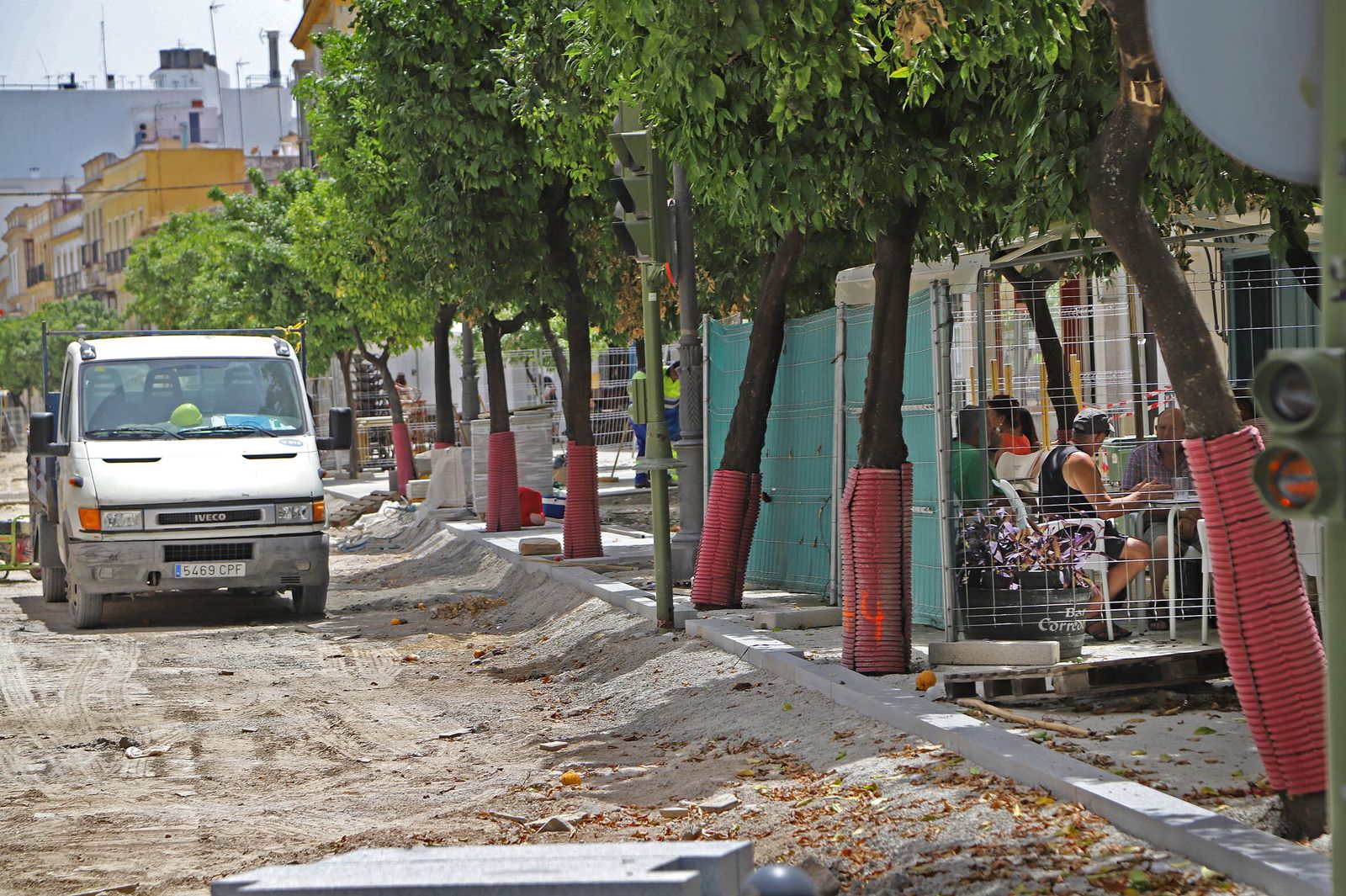 Estado en el que se encuentran las obras en la calle Corredera.