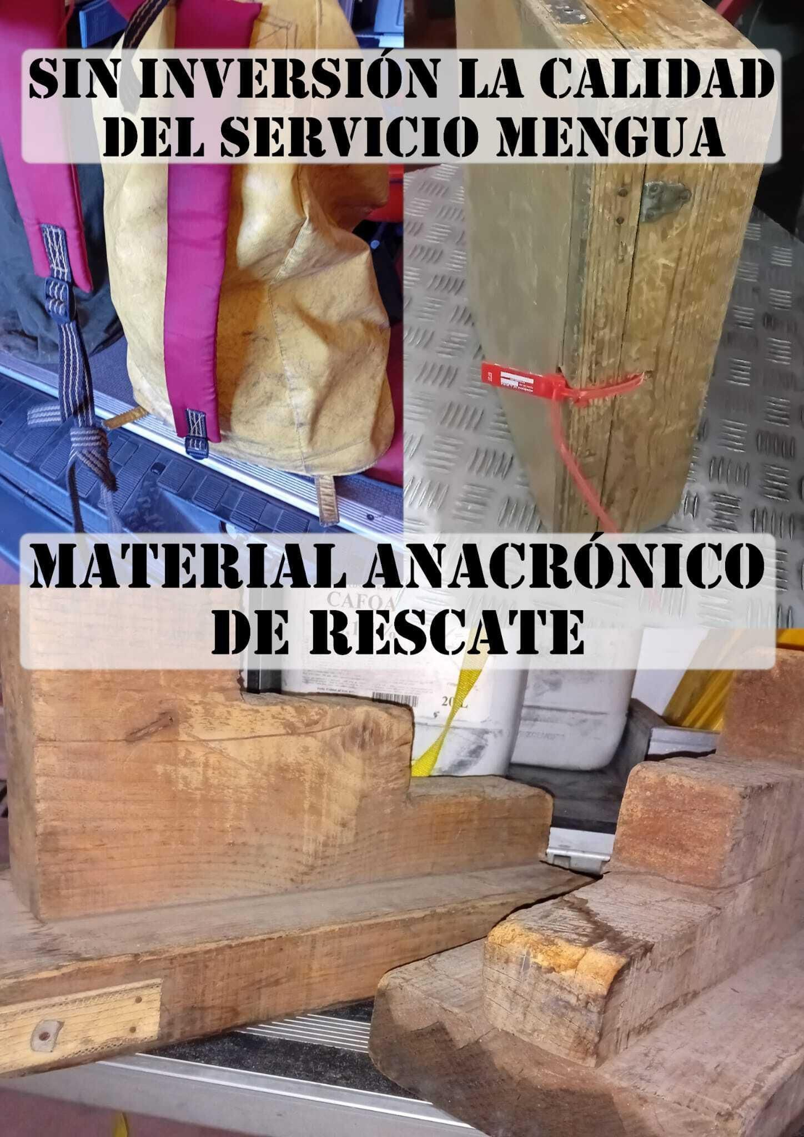 Tacos de madera hechos por los propios bomberos