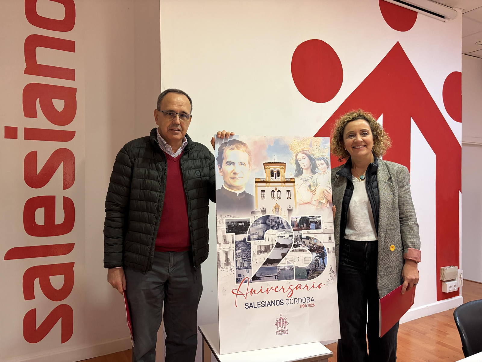 Presentación del programa conmemorativo del 125 aniversario del colegio Salesianos.