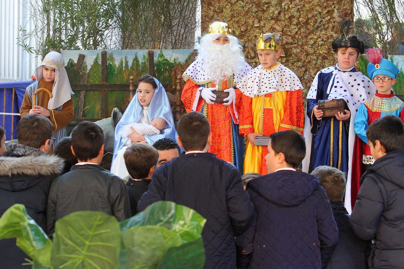 Imágenes del Belén viviente del Colegio María Inmaculada.