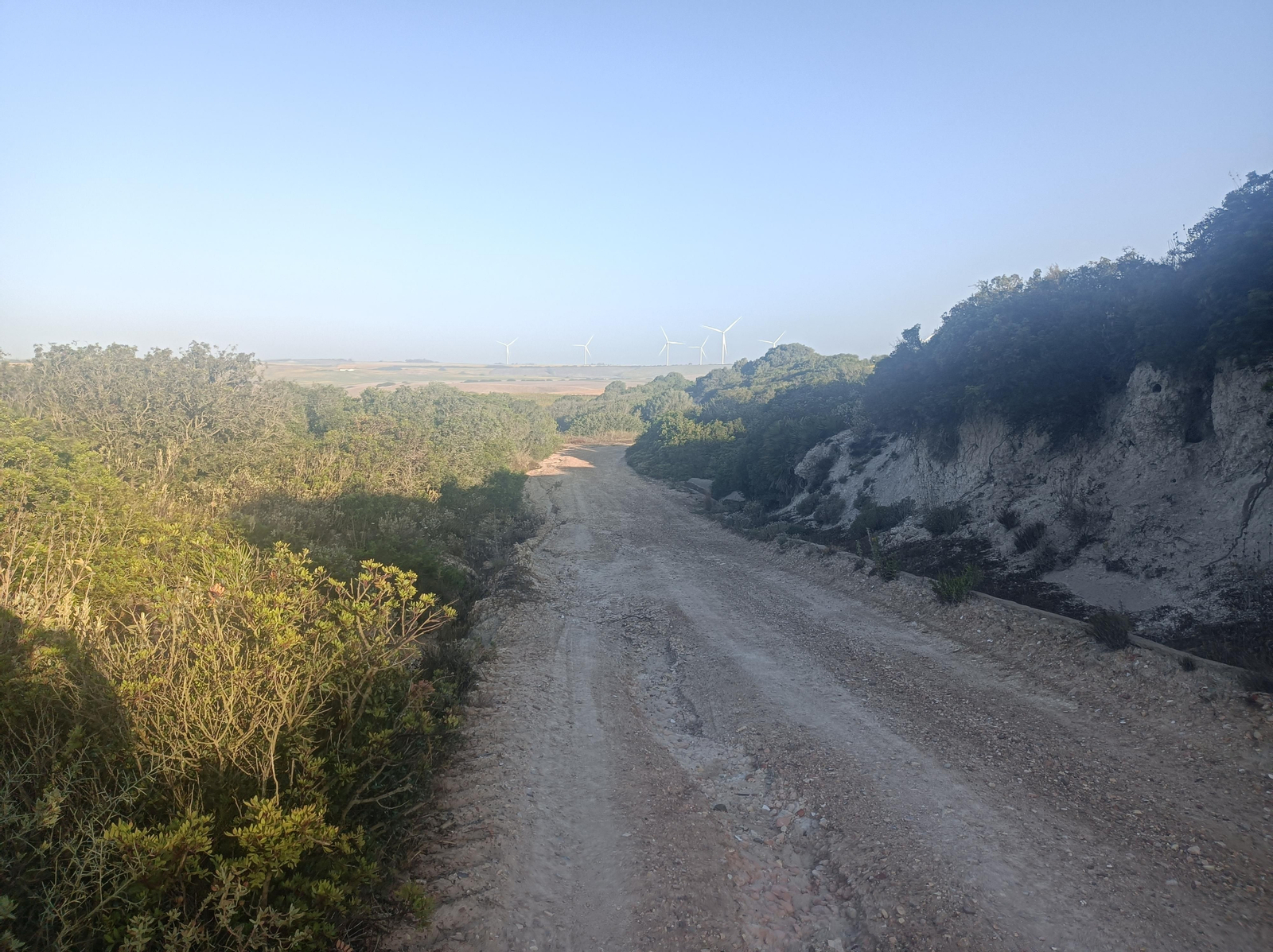 En descenso, nos vamos aproximando a la Bahía de Cádiz. Es posible que distingamos el mar en el horizonte.