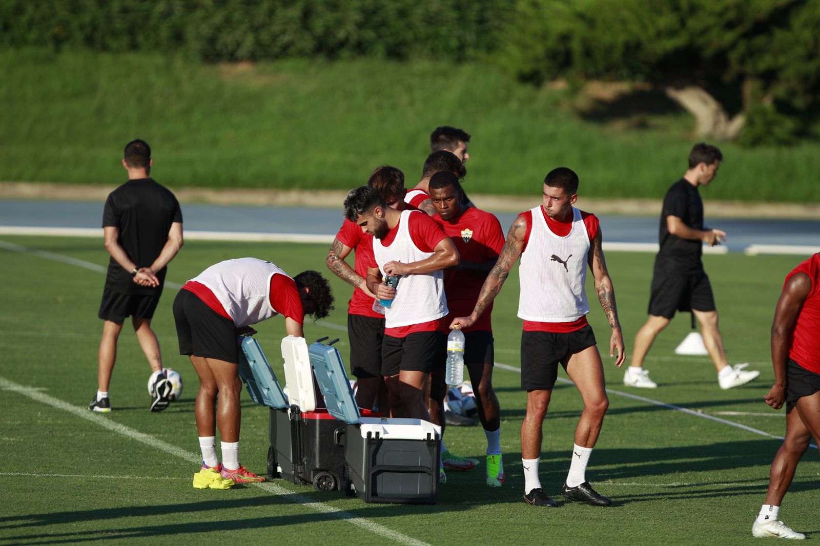 Imágenes del primer entramiento de la U.D. Almería en la Liga Santander, temporada 2022-2023