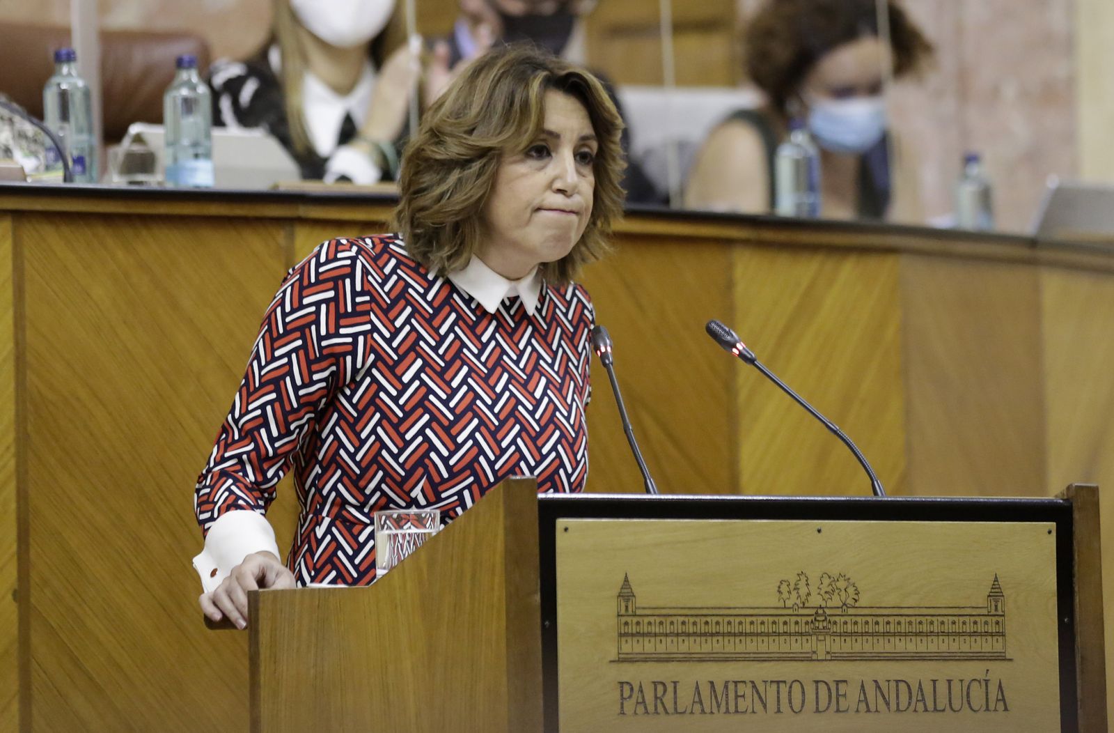 Susana Díaz, en uno de los momentos del debate.