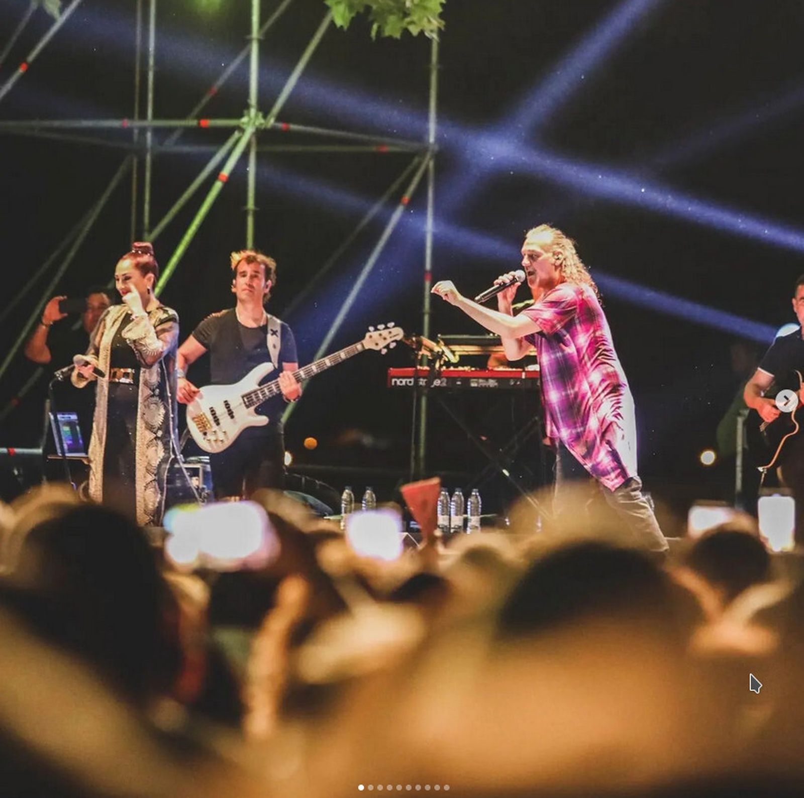 Camela durante uno de sus conciertos