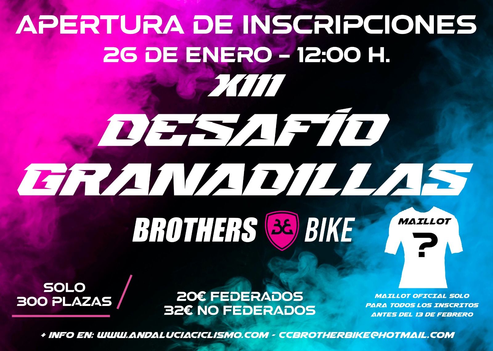 Cartel del XIII Desafío Granadillas BTT de Rincón de la Victoria