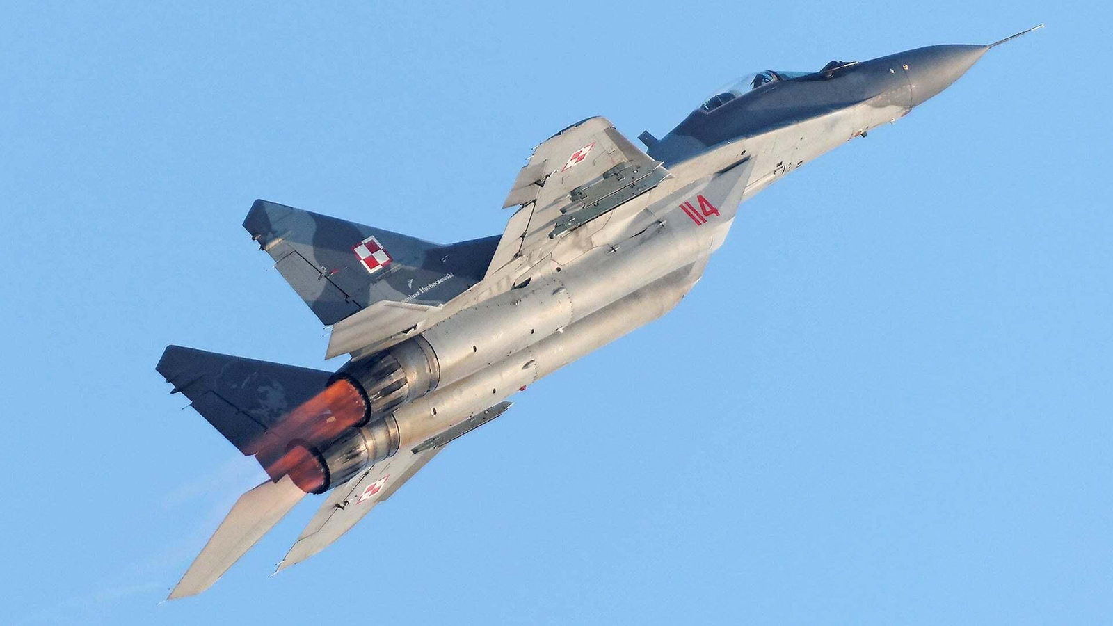 Un Mig 29 en vuelo