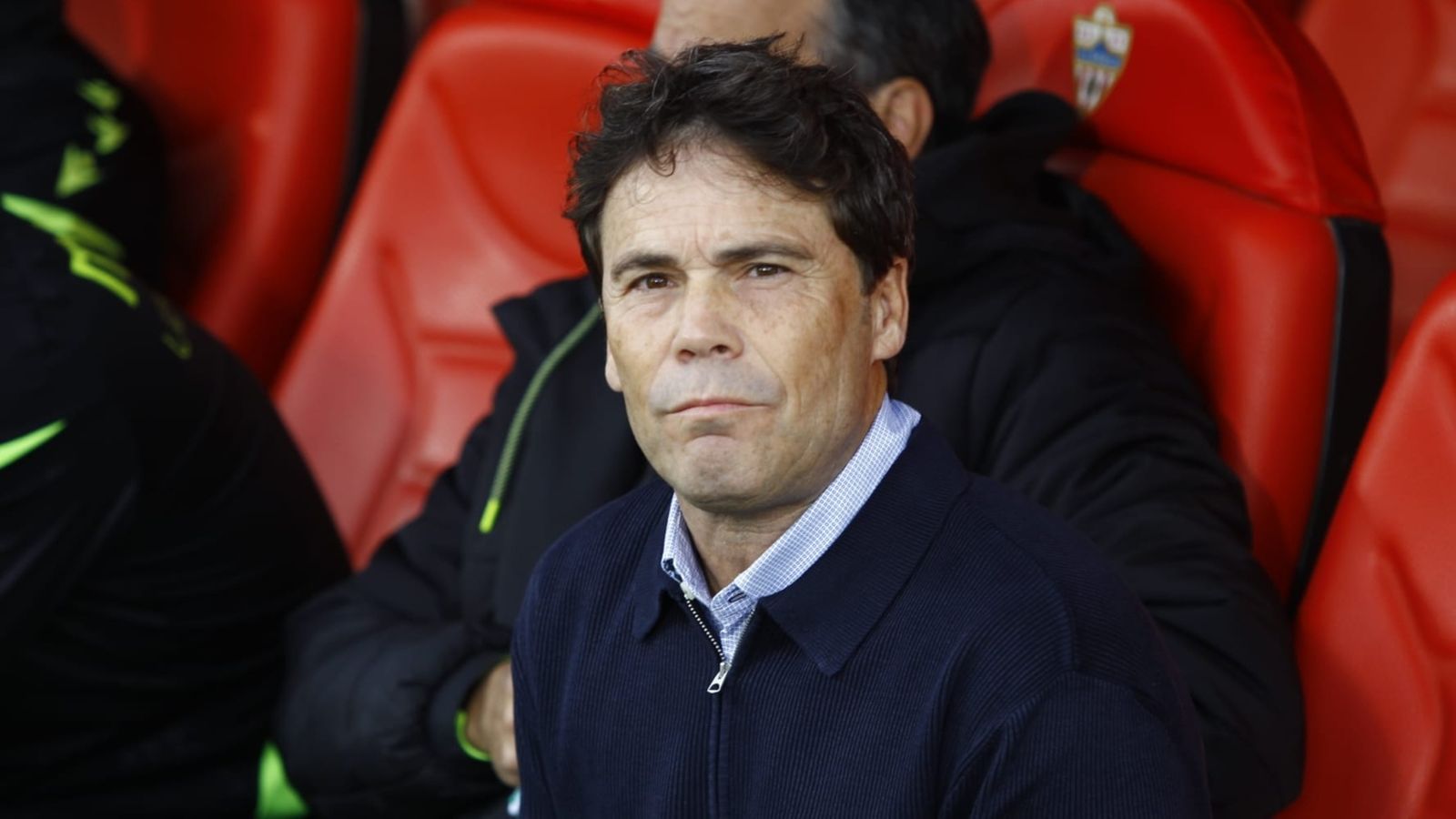 Joan Francesc Ferrer Sicilia 'Rubi', en los prolegómenos del partido ante el Granada.