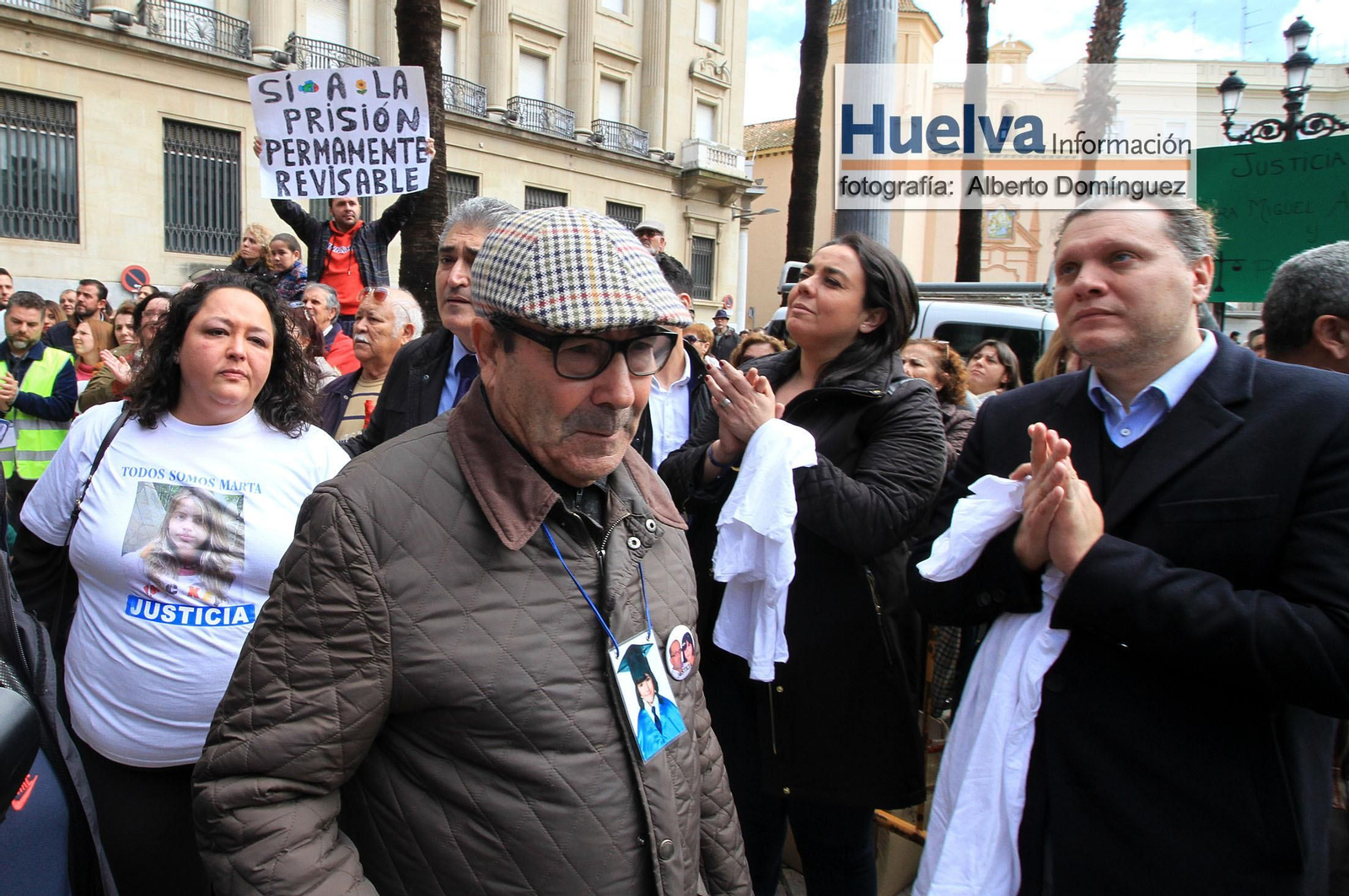 Imágenes de la manifestación contra la derogación de la prisión permanente revisable celebrada en Huelva
