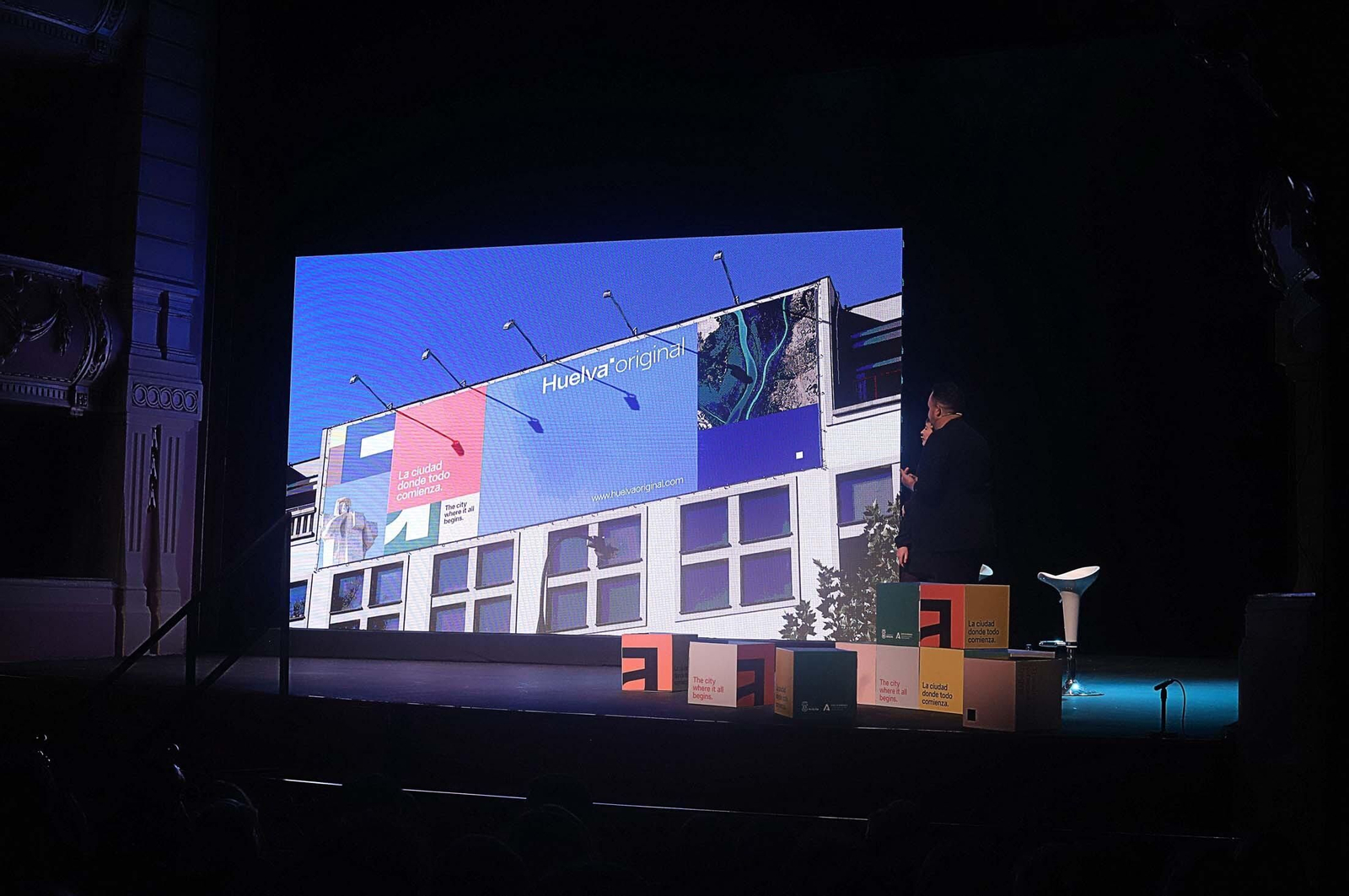 Presentación de la marca 'Huelva Original' en el Gran Teatro el pasado 11 de enero de 2023.