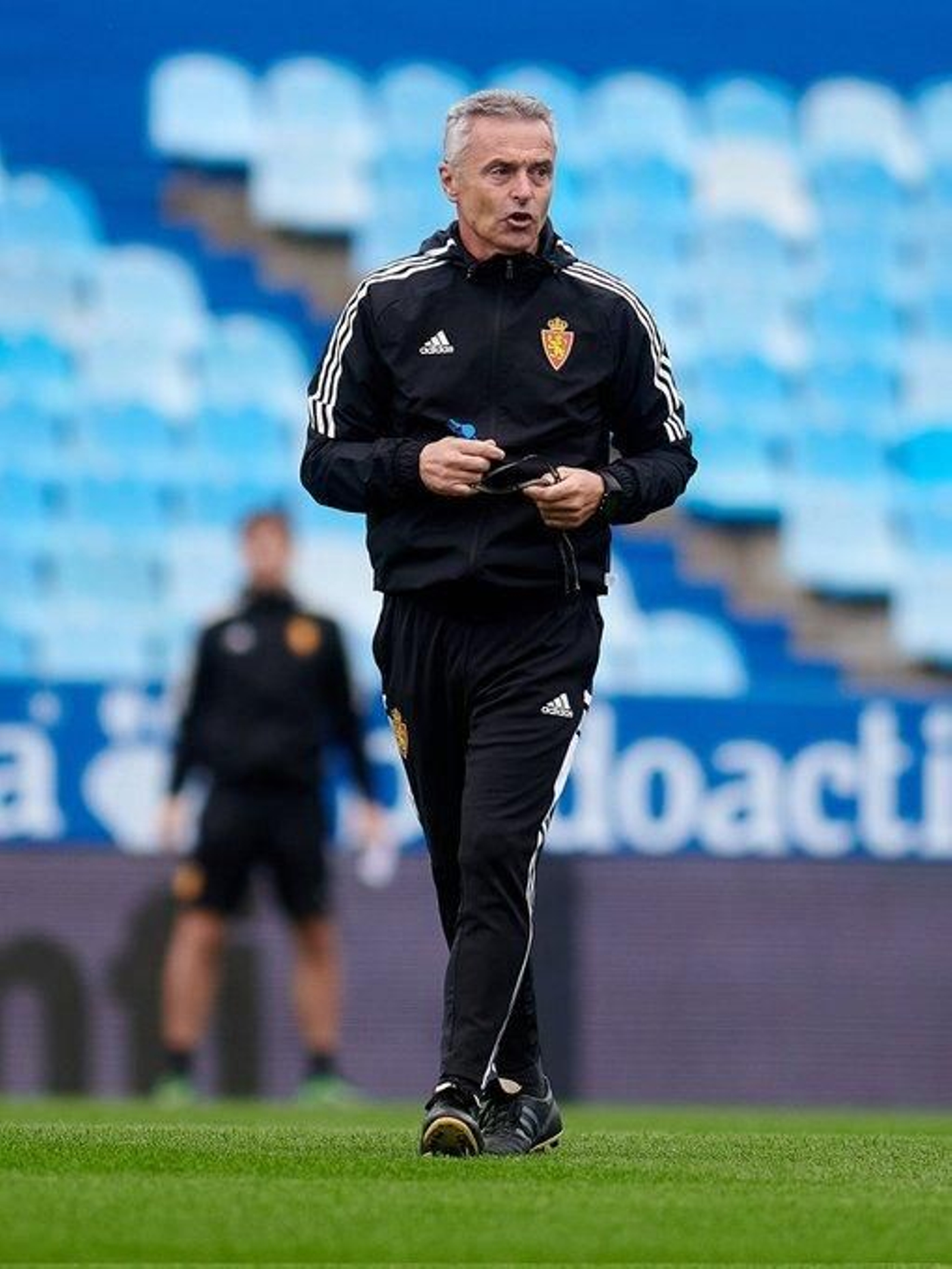 Fran Escribá durante un entrenamiento del Real Zaragoza.