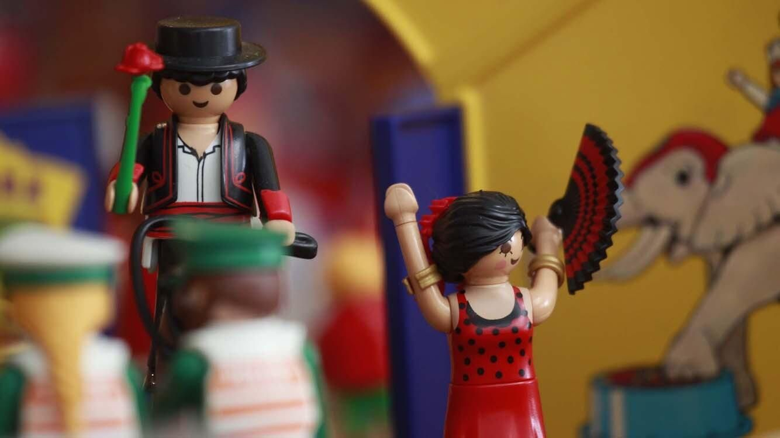 Las fotos de la exposición de las figuras de Playmobil