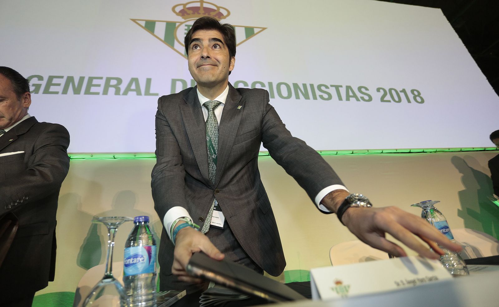 El presidente, Ángel Haro, en la Junta del pasado año.