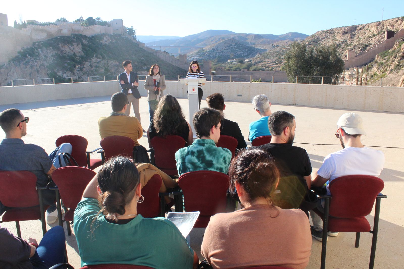 Presentación de las jornadas en la azotea del Centro de Interpretación Patrimonial