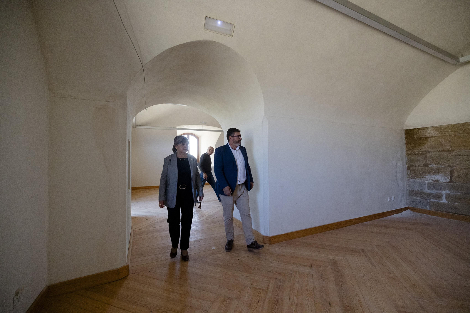 Imágenes de las obras de rehabilitación en el recinto interior del castillo de San Sebastián.