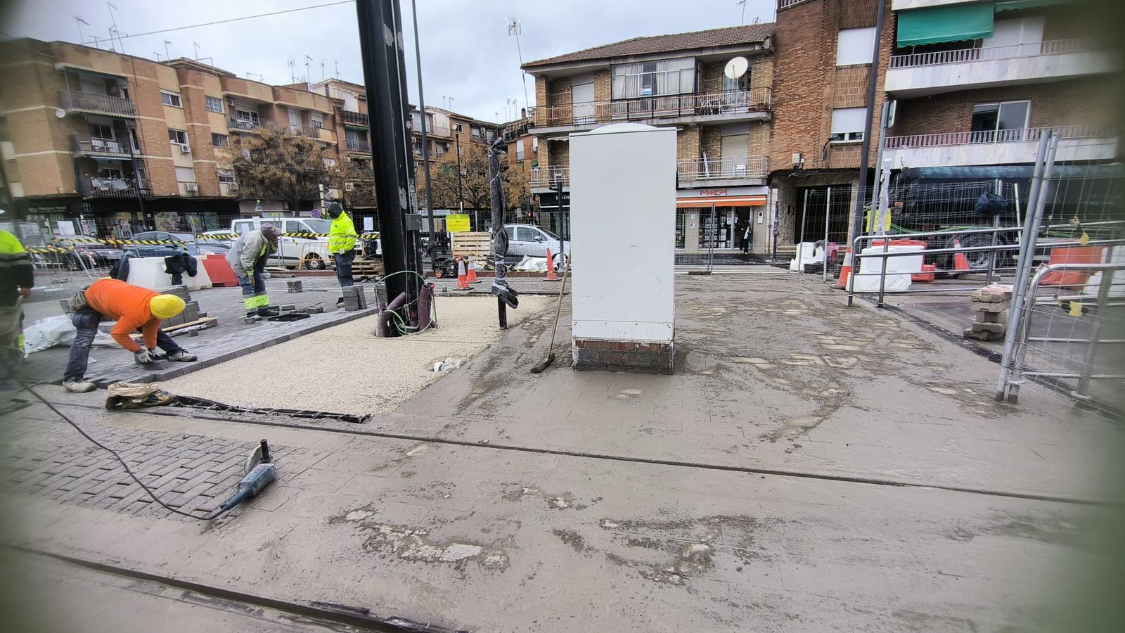 Trabajos de conexión del trazado de la futura Prolongación Sur del Metro de Granada con la actual línea