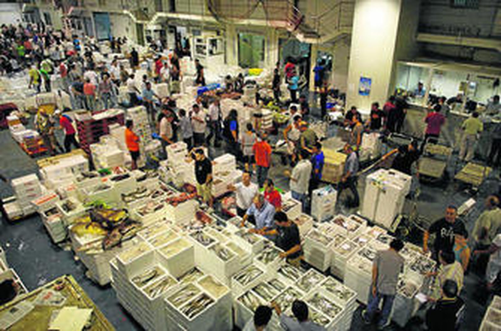 Actividad en el interior de Mercamálaga.