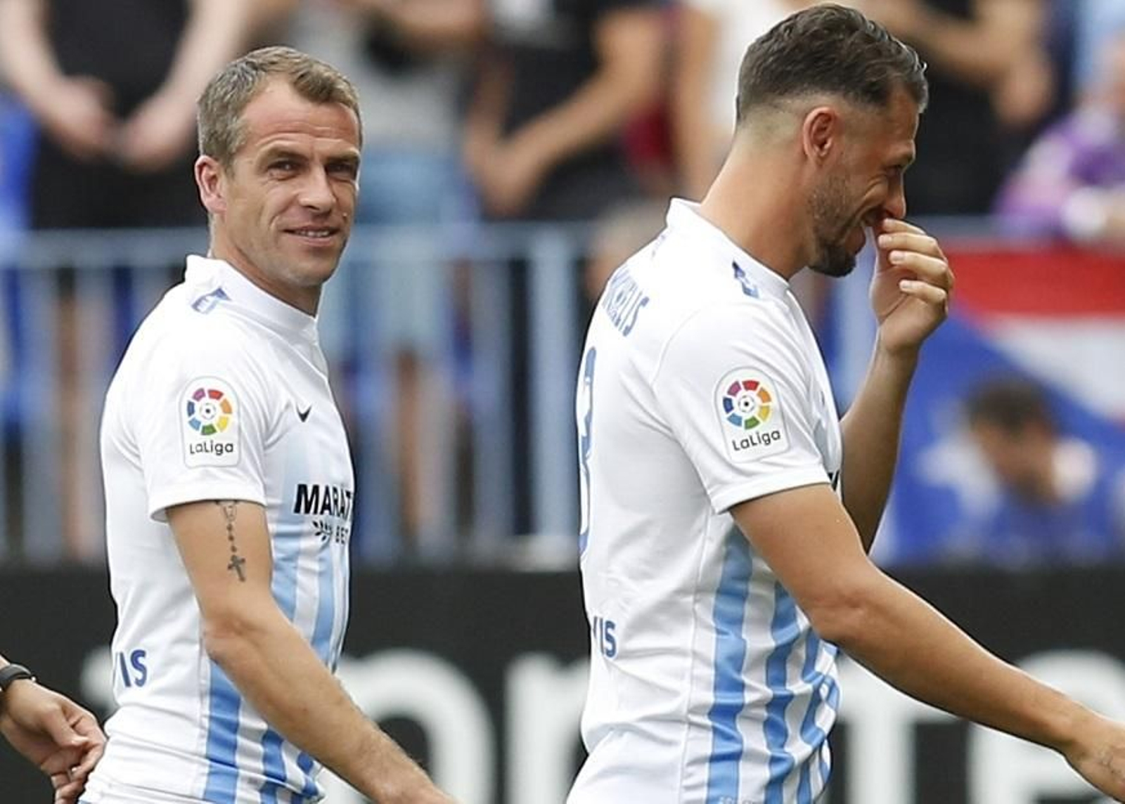 Duda y Demichelis, en La Rosaleda.