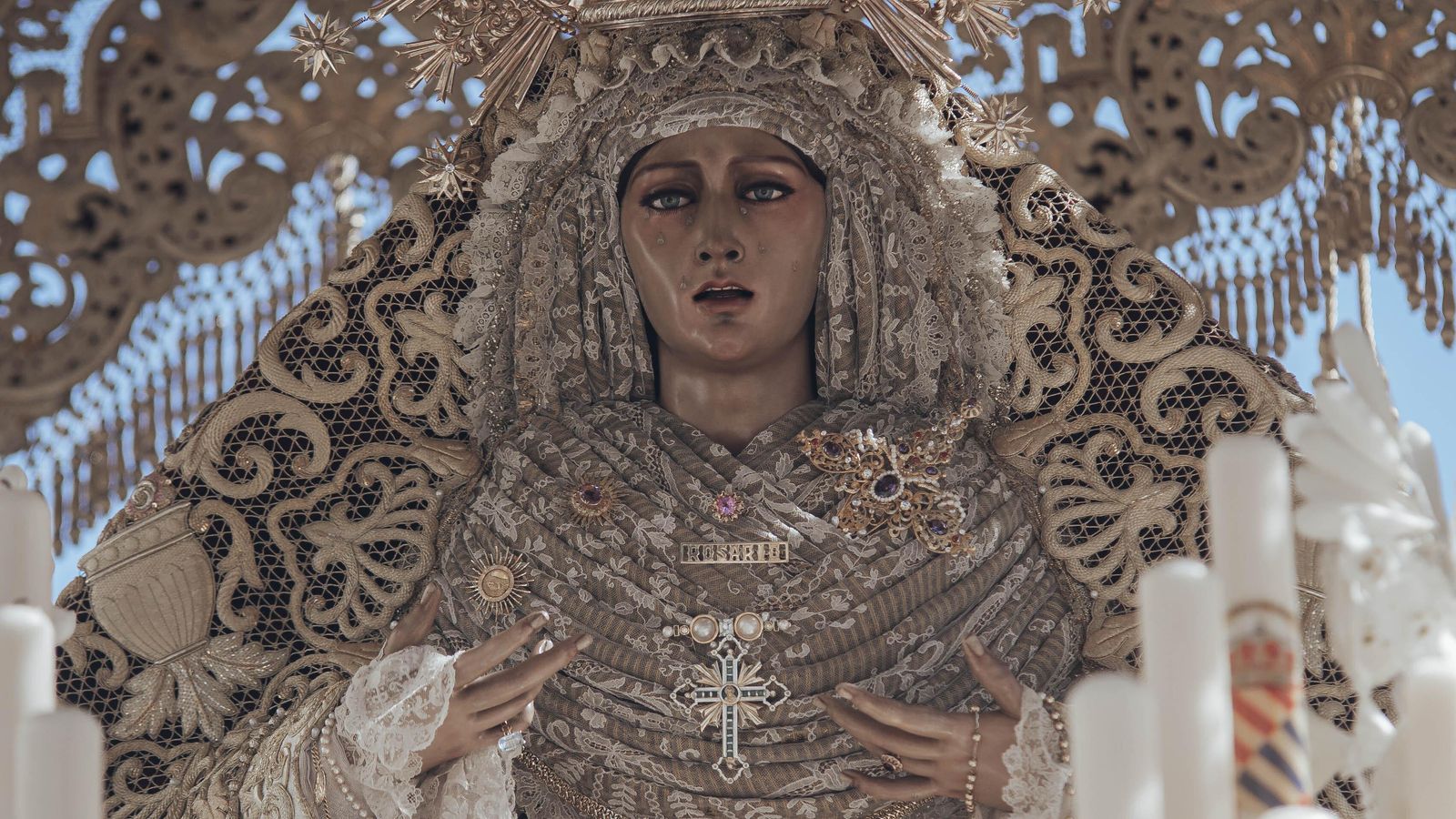 Una imagen de la salida de la Hermandad de San Pablo en la Semana Santa de Sevilla 2023.