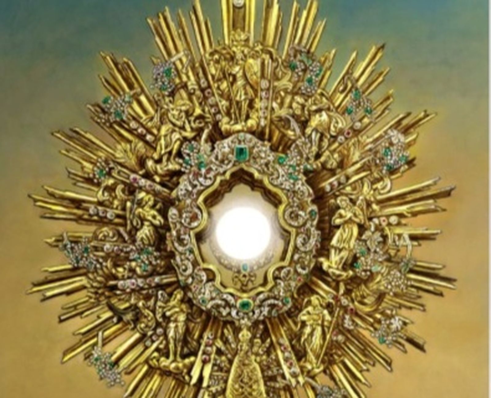 Detalle del ostensorio que cumple dos siglos y medio de servicio