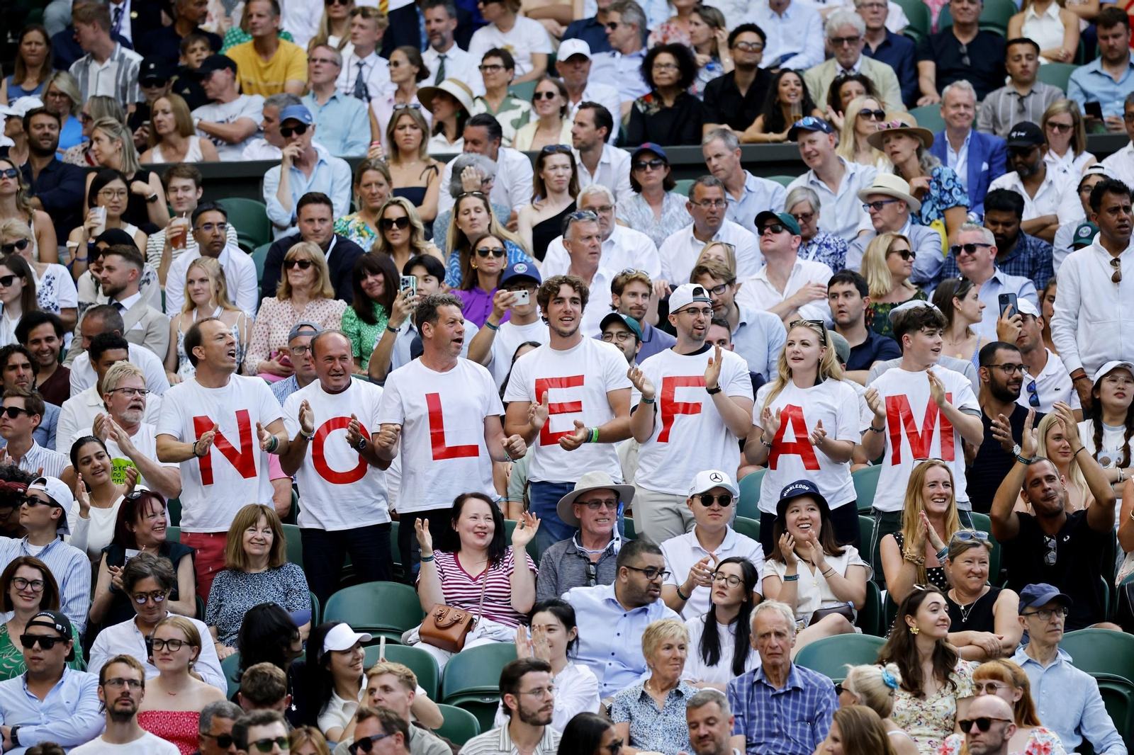 Las fotos de Wimbledon con las clasificaciones de Djokovic y Sinner