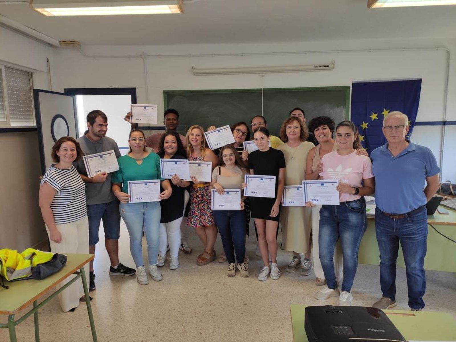 Algunos alumnos acreditados del programa 'Capacita'