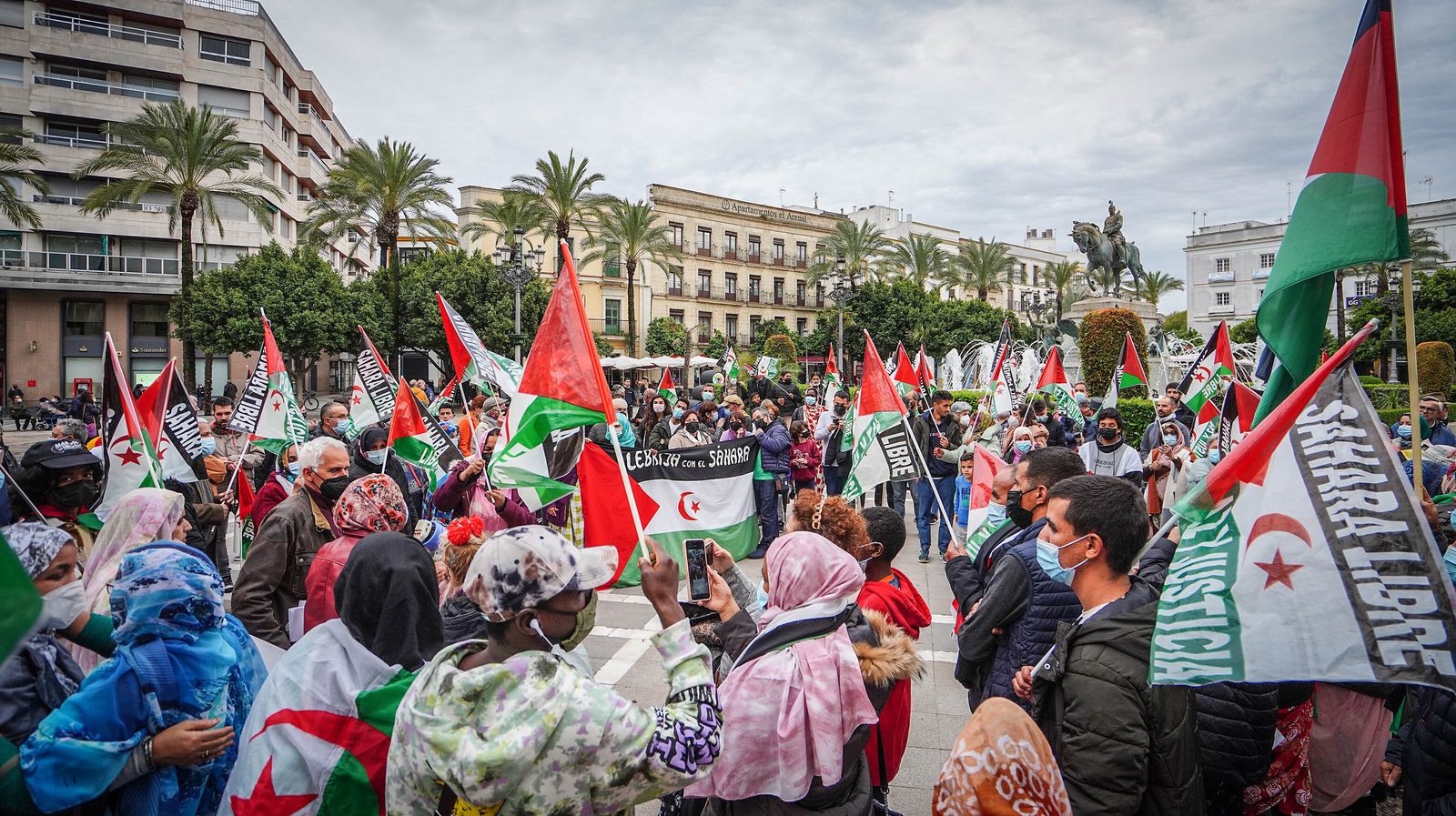 Manifestación en apoyo al pueblo Saharaui