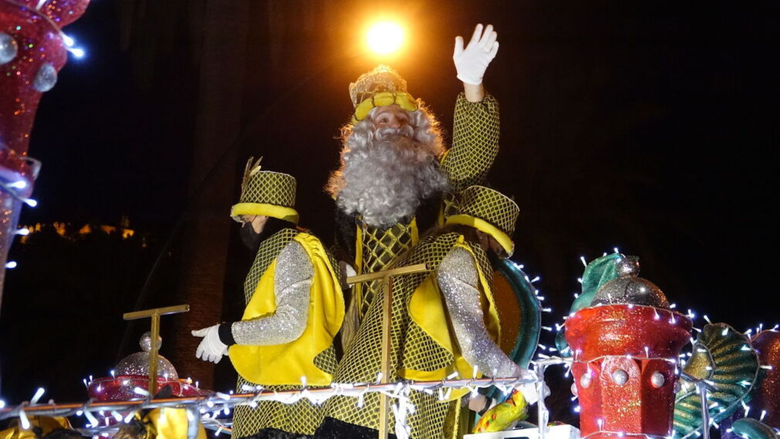 Rey Melchor en la cabalgata de Málaga