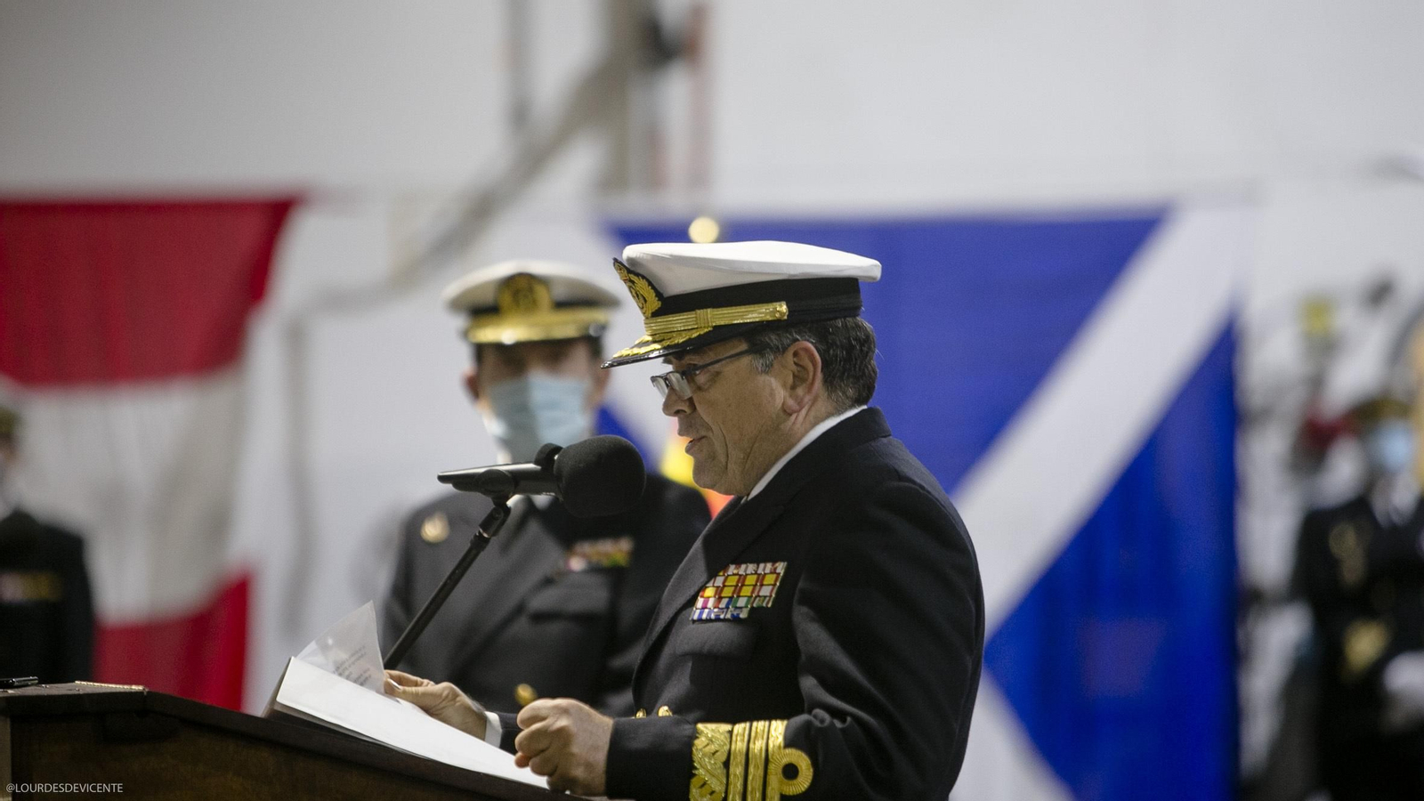 Toma de posesión del nuevo Almirante de la Flota, Eugenio Díaz del Río.