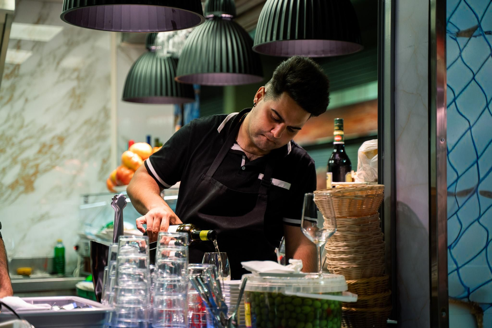 Imágenes del ambiente en el Mercado del Carmen en la mañana del martes