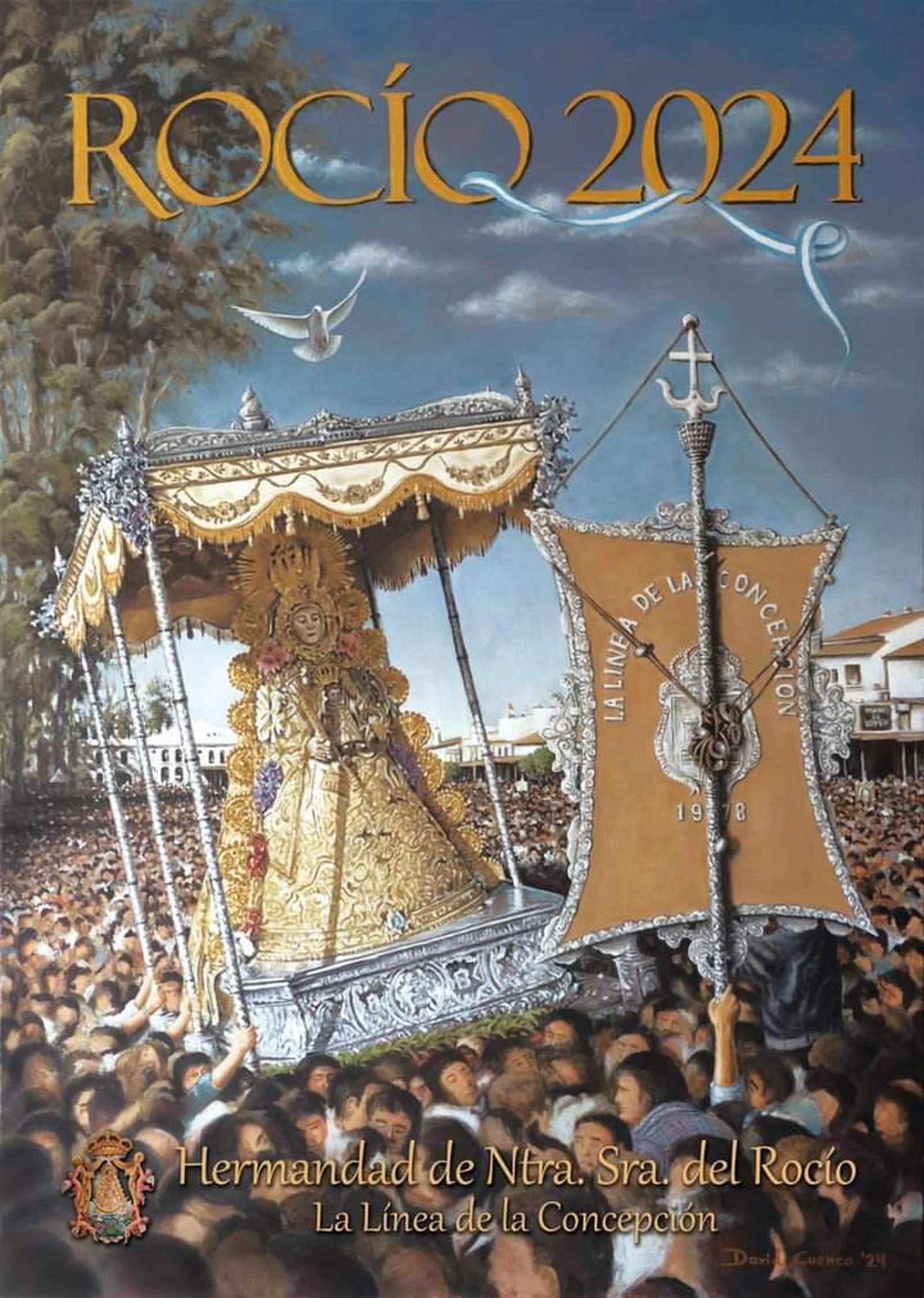El cartel de la Hermandad del Rocío de La Línea para 2024.