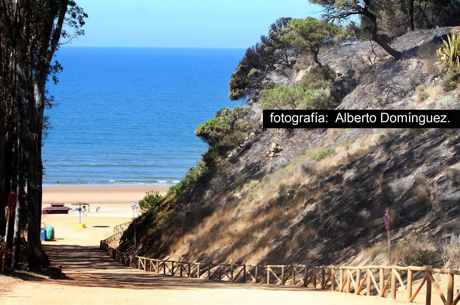 Imágenes de Cuesta Maneli tras el incendio.