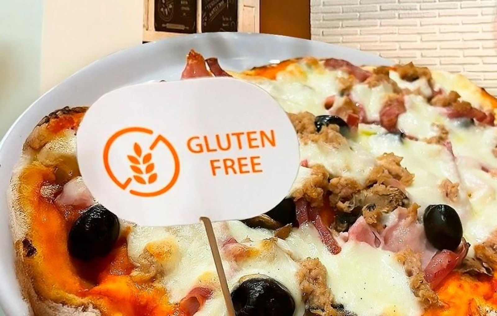 Una pizza sin gluten.