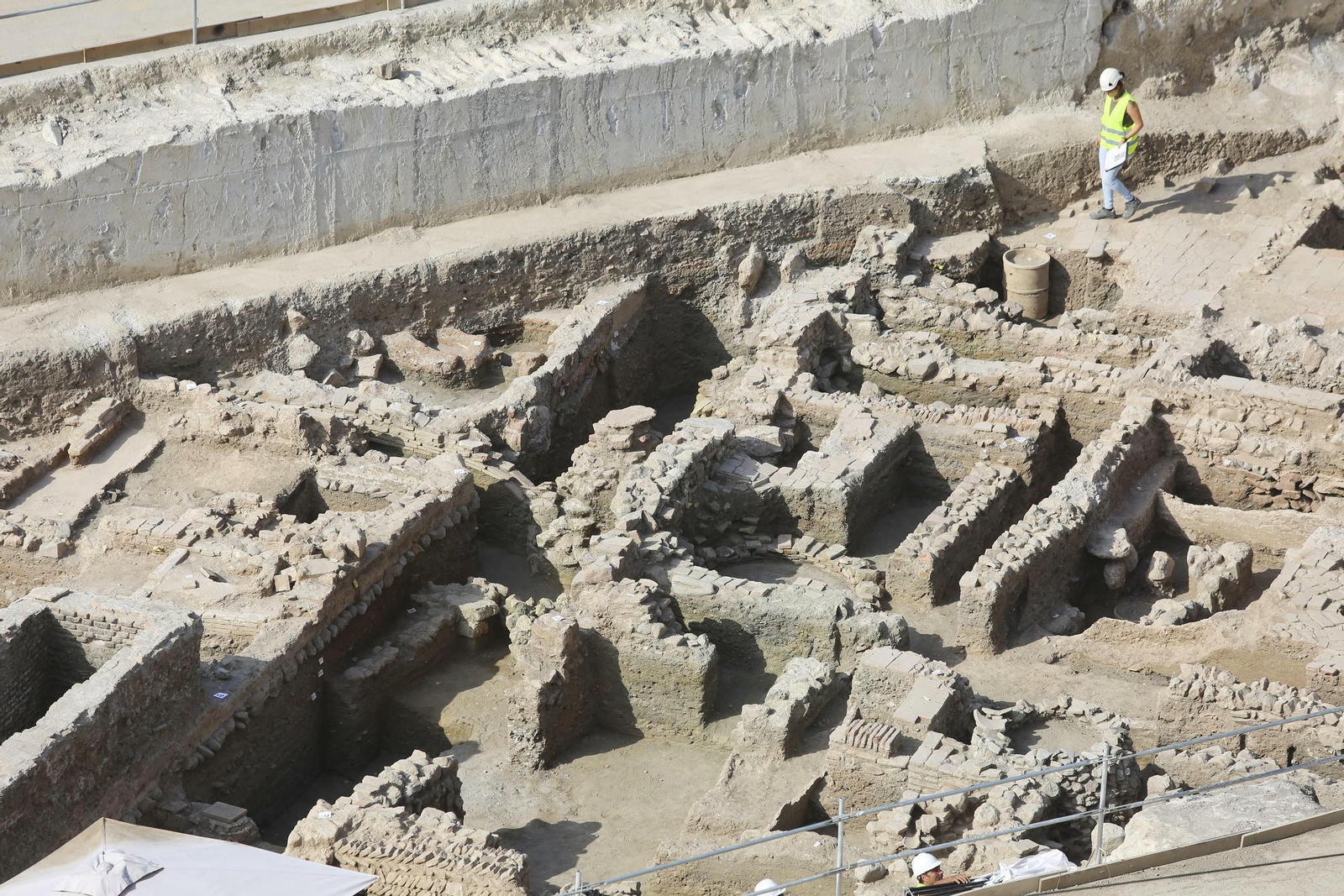 Las fotos de los restos arqueológicos en la obra del Metro de Málaga