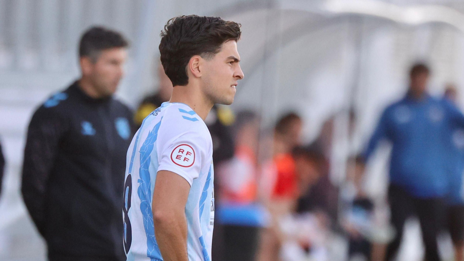 Alejandro Valcarce durante un encuentro con el Atlético Malagueño