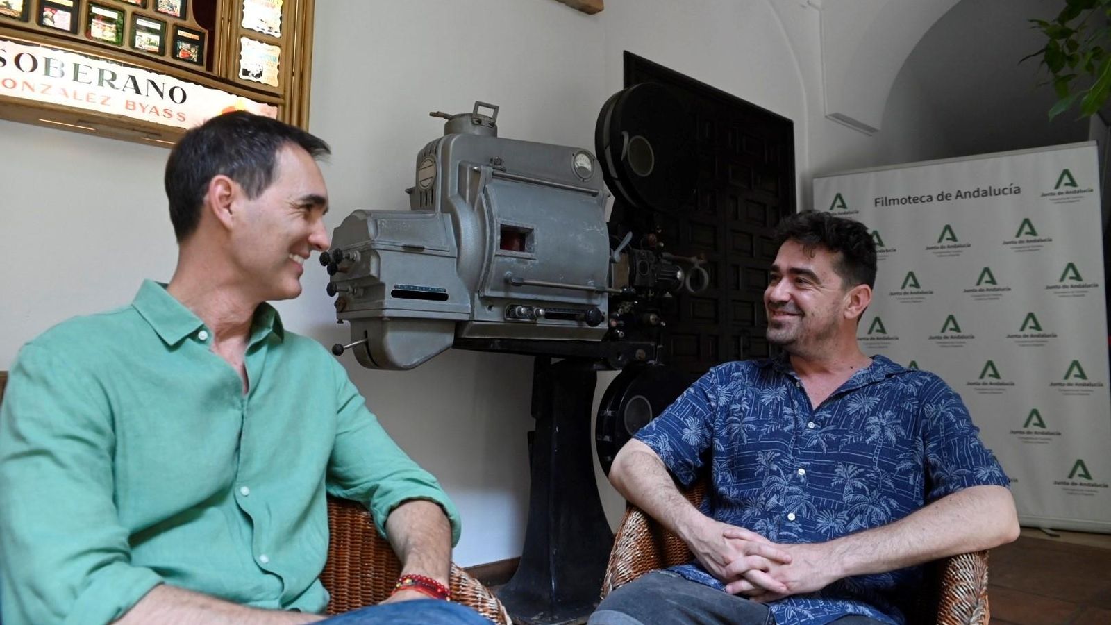 Juan Carlos Rubio y Javi Frutos, en la Filmoteca de Andalucía. Juan Carlos Rubio y Javi Frutos, en la Filmoteca de Andalucía.