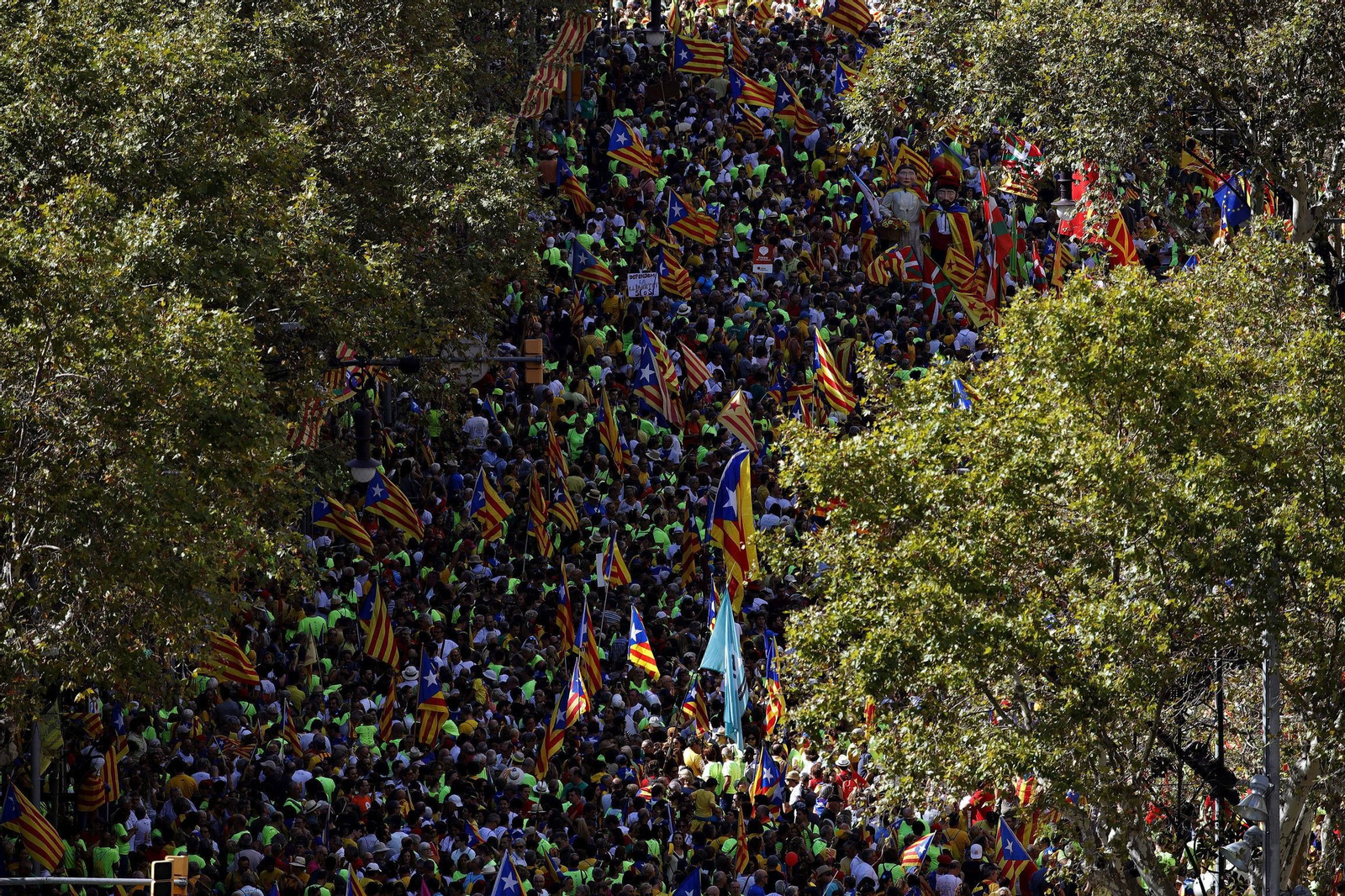 La manifestación independentista de la Diada, en imágenes