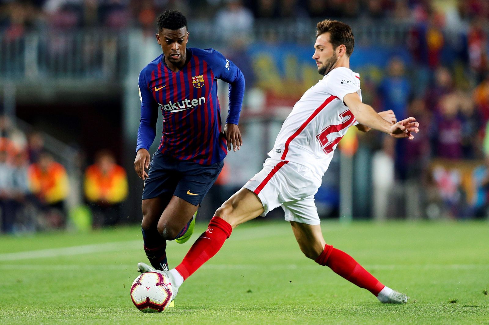 Semedo se va fácilmente de Franco Vázquez en el origen del 1-0.