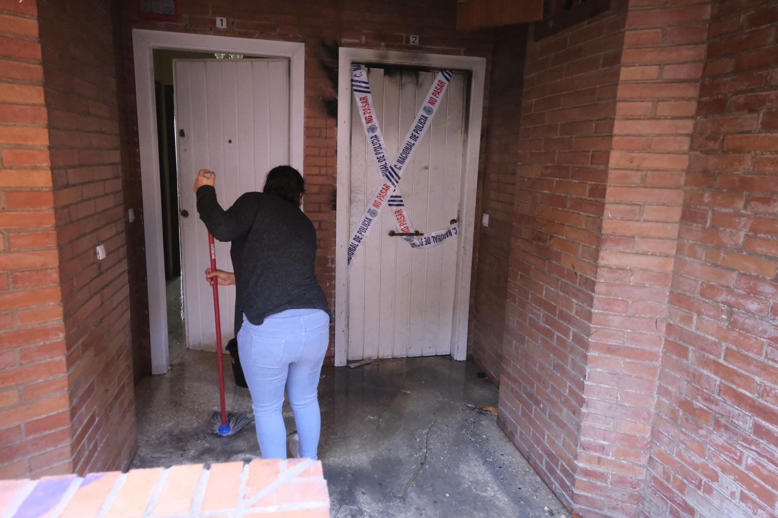 Bloque en el que se produjo el incendio.