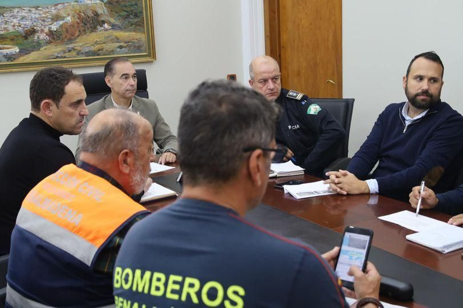 La reunión de urgencia mantenida este martes. La reunión de urgencia mantenida este martes.