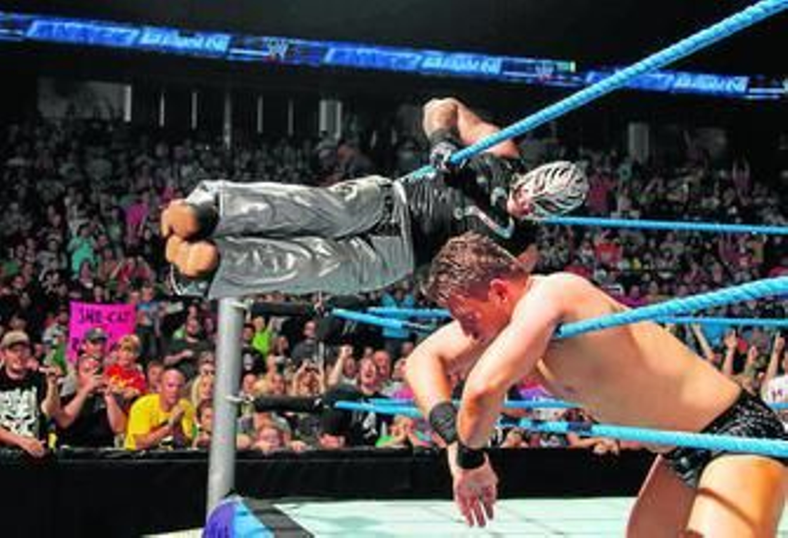 Una imagen de una pelea de la WWE.