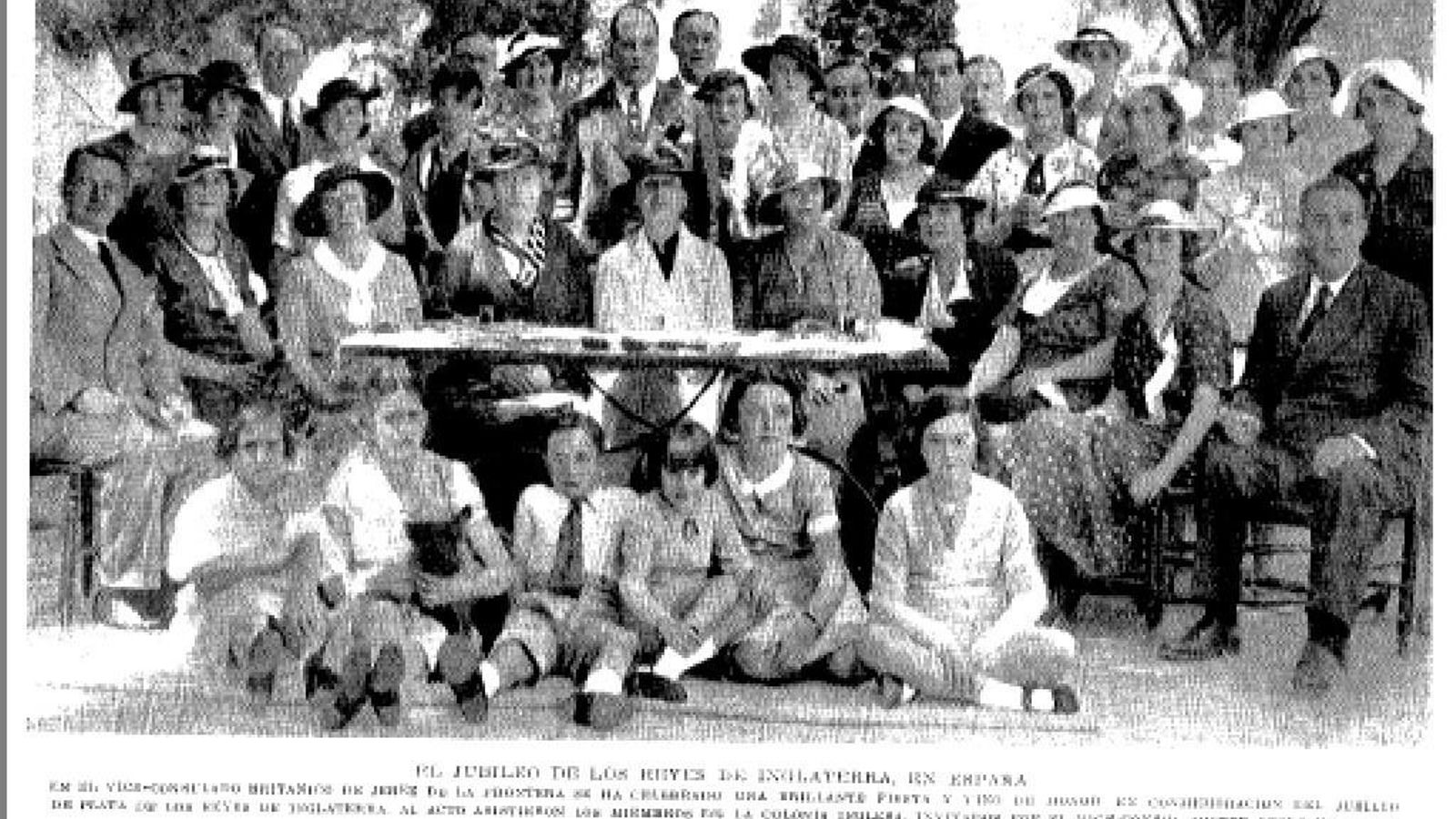 Los ingleses de Jerez celebrando el jubileo del rey Jorge V, 1935. Los ingleses de Jerez celebrando el jubileo del rey Jorge V, 1935.