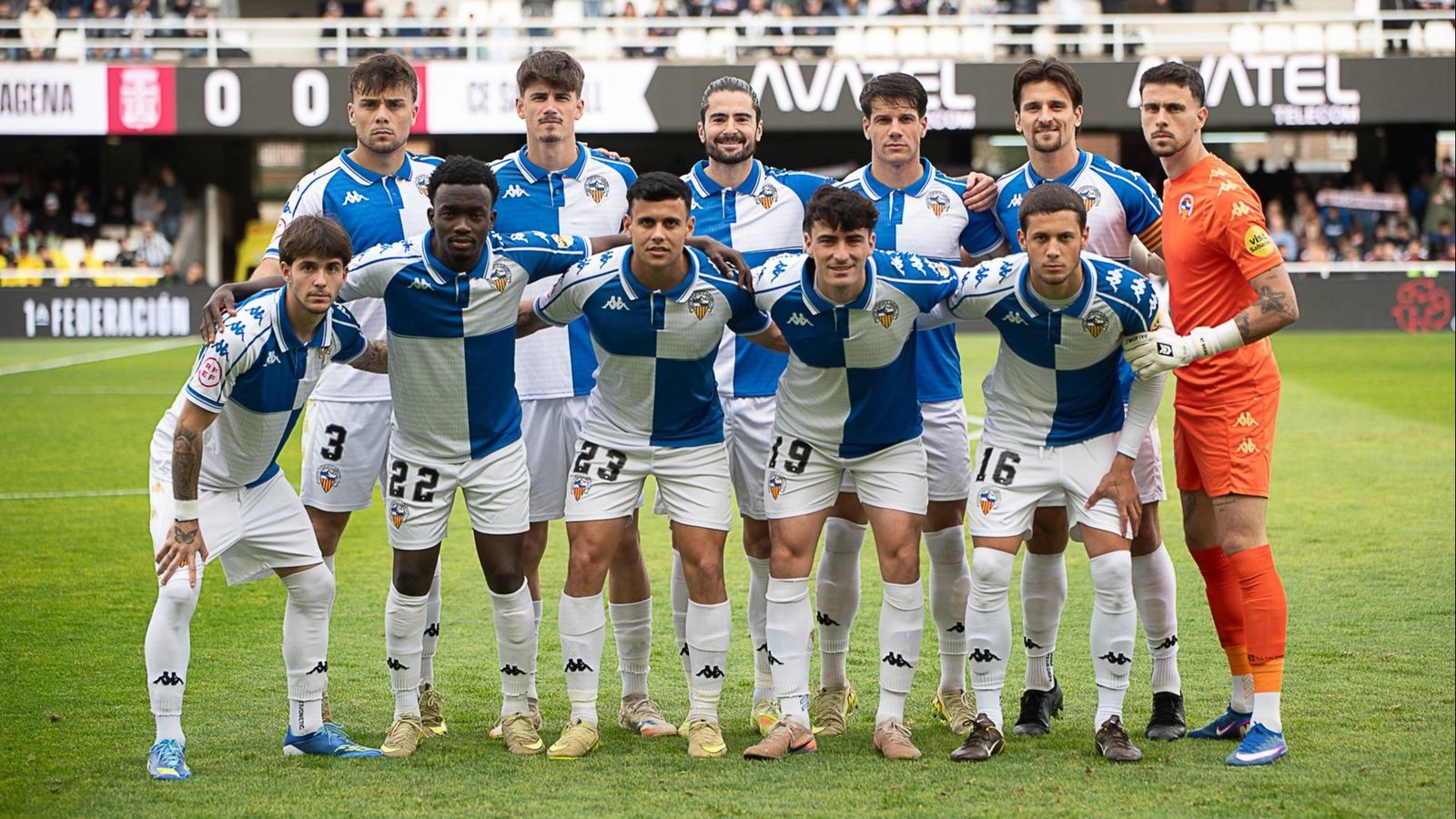 El once del Sabadell en su visita al Cartagena.