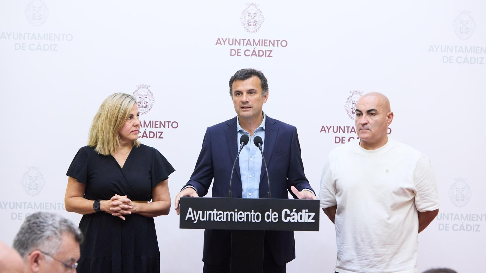 El alcalde de Cádiz, en la rueda de prensa ofrecida este jueves tras la Junta de Gobierno Local.
