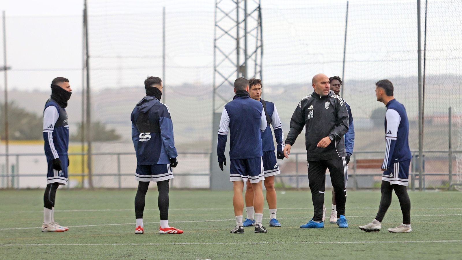 Diego Galiano, en el entrenamiento de ayer.